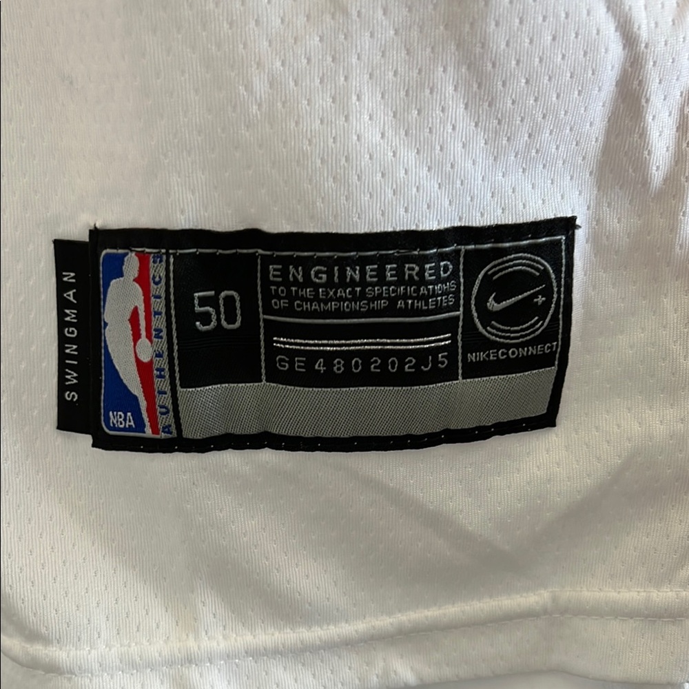 Nike Stephen Curry White and Orange Basketball Jersey - Picture 4 of 4